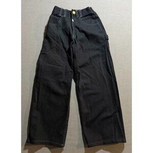 Paco Cargo Pants Boys 6‎ Black Pocketed Button Skater Youth Kids 20x21 NWOT.